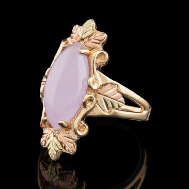 Pre-owned Lavender Jade Ring in 10K Black Hills Gold