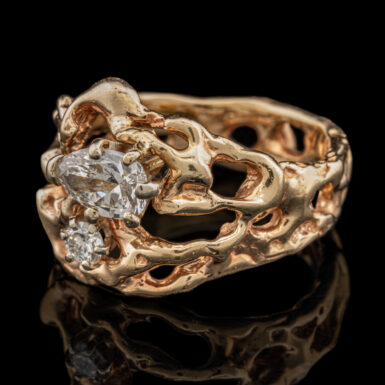 Pre-Owned Free-Form Diamond Ring in 14K