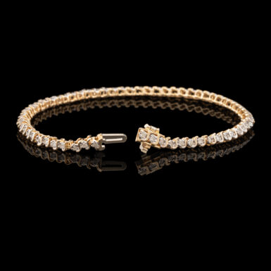Pre-Owned Diamond S-Link Bracelet in 14K