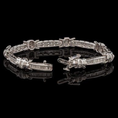 Pre-Owned 14K Diamond Baguette Bracelet