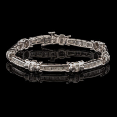 Pre-Owned 14K Diamond Baguette Bracelet