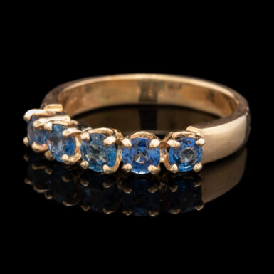 Pre-Owned 5-Sapphire 14K Band