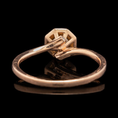 Pre-Owned 14K Rose Gold By-Pass Design Diamond Ring