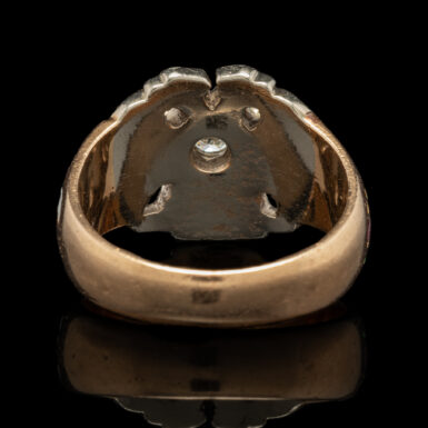 Vintage Diamond Masonic Ring in 14K