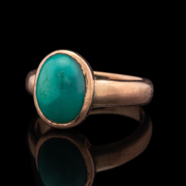 Pre-Owned Rose Gold Turquoise Ring