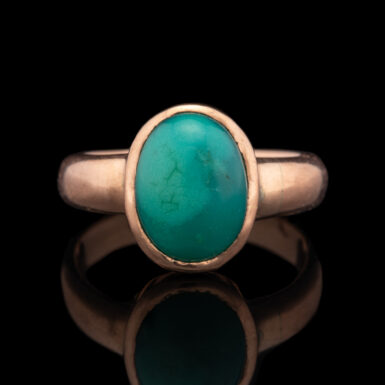 Pre-Owned Rose Gold Turquoise Ring