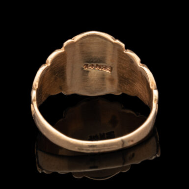 Victorian 14K Rose Gold Signet Ring