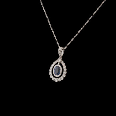 Pre-Owned 14K Sapphire and Diamond Necklace