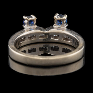 Pre-Owned 14K Diamond and Ceylon Sapphire Ring Wrap