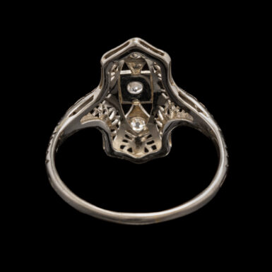 Vintage 18K Diamond Filigree Ring