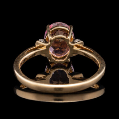 Pre-Owned 14K Pink Topaz and Diamond Ring