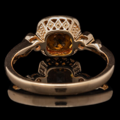 Pre-Owned 14K Citrine and Diamond Ring