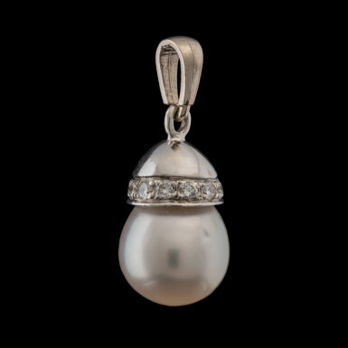 Pre-Owned South Sea Pearl & Diamond Pendant