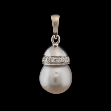 Pre-Owned South Sea Pearl & Diamond Pendant